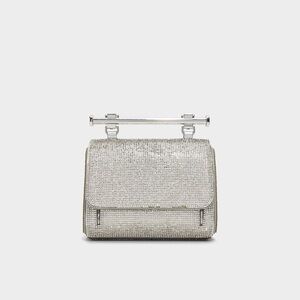 Aldo Silver Crystal Crossbody with Chain Strap